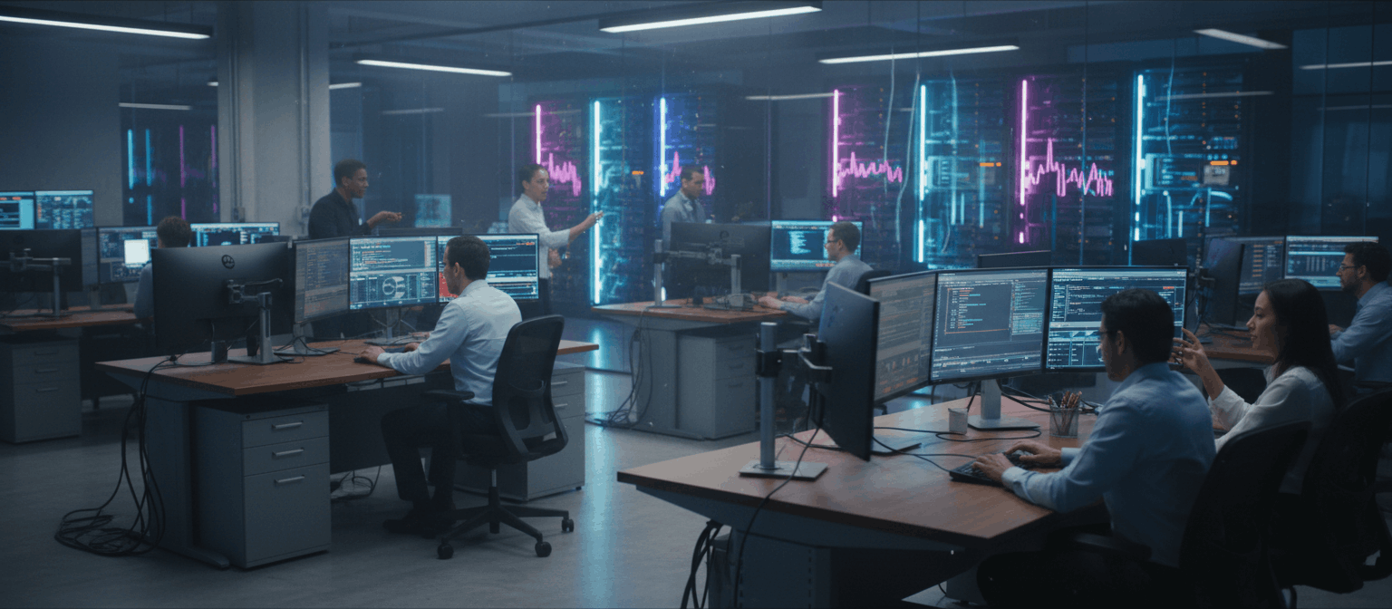 CoinCortex team collaborating at trading terminals